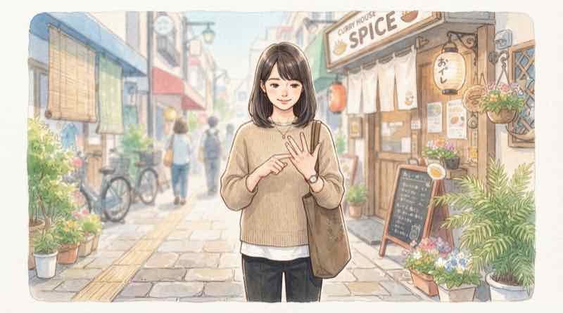CoCo壱 売却 どうなる、店舗の前で今わかっていることを整理する女性