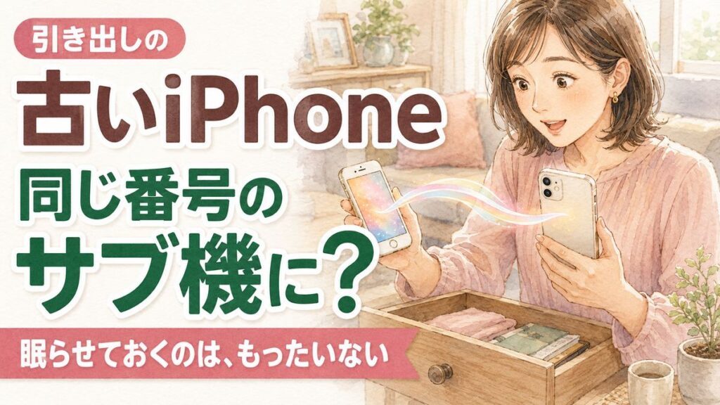 iPhone Handoff 2台持ちで古いiPhoneをサブ機にする方法を解説するイメージ