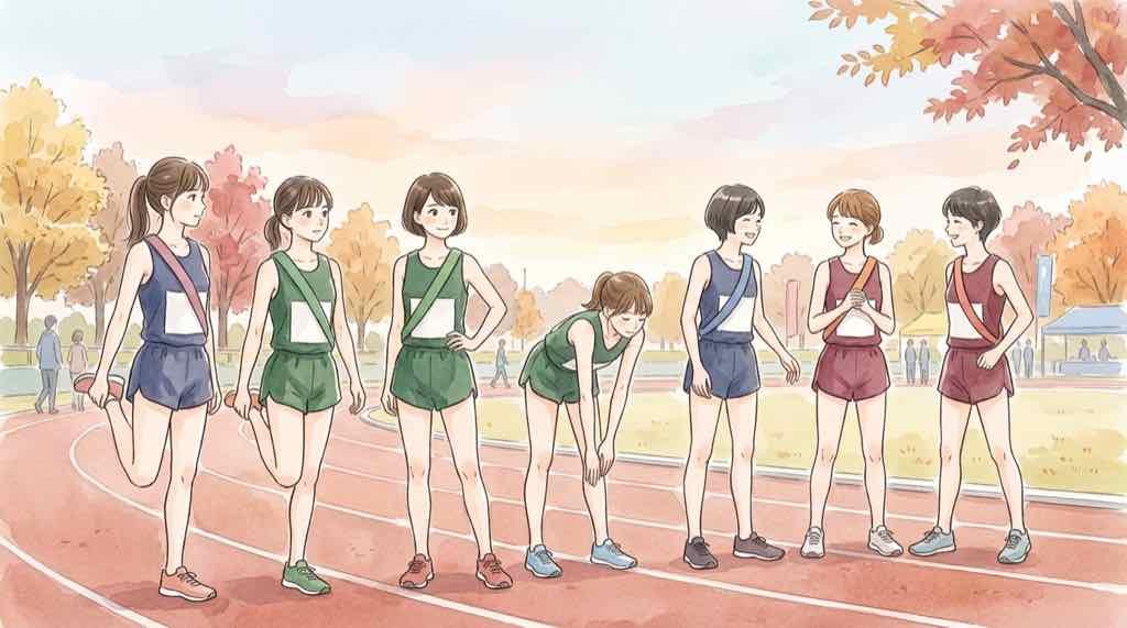 出雲駅伝2026注目選手・注目大学を表す水彩イラスト