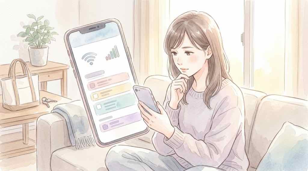 パソコンでネットワーク設定を確認するイメージ
