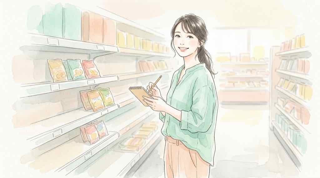 JOCHUM新作グッズ完売後の対応方法をスマートフォンで調べている様子