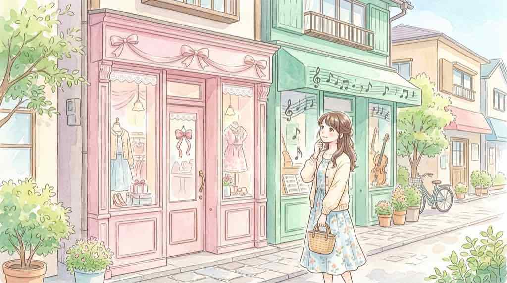 サンリオショップとエンスカイ流通の違いを確認しているシーン