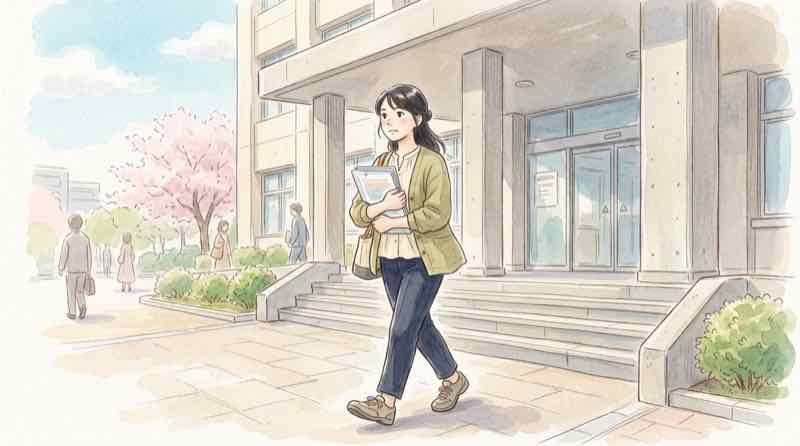 国保逃れ 資格喪失後の手続き書類を確認する女性