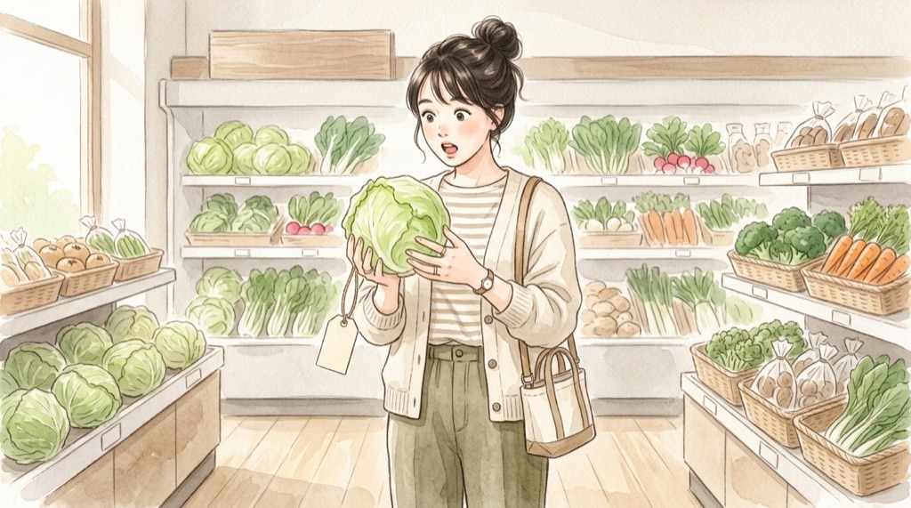 レタス 高騰 いつまで?2026年秋に1玉400円超となった理由を考える様子
