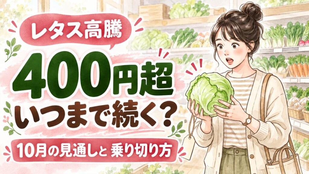 レタス 高騰 いつまで?2026年秋に1玉400円超となった理由を考える様子