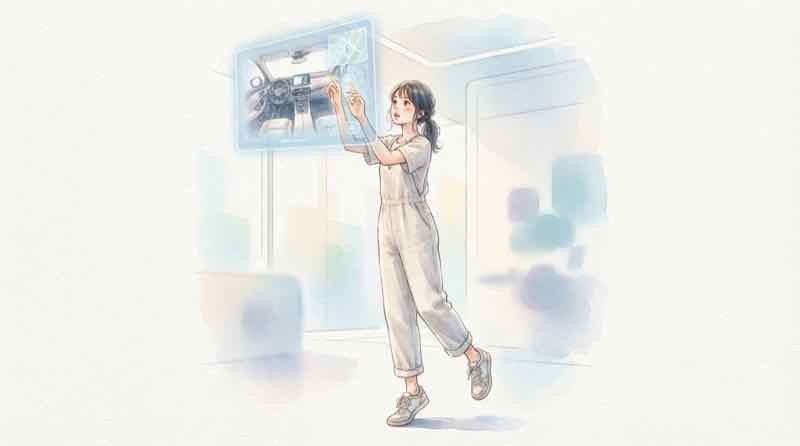 新型レクサスNXの最新装備を期待して発表を待つべきか考える女性