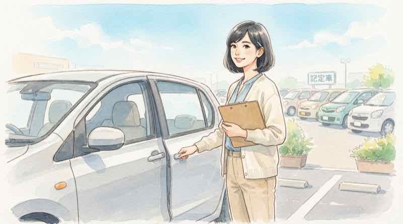 現行レクサスNXを選ぶメリットを比較しながら認定中古車の情報も調べる女性