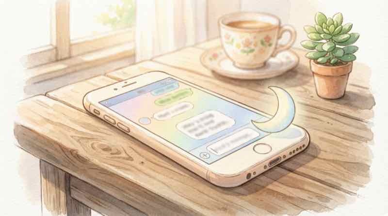 LINEミュートメッセージが使えない理由とLYPプレミアム移行を調べて笑顔になる女性