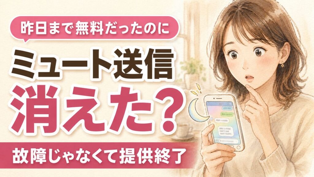 LINEミュートメッセージが使えない理由とLYPプレミアム移行を調べて笑顔になる女性