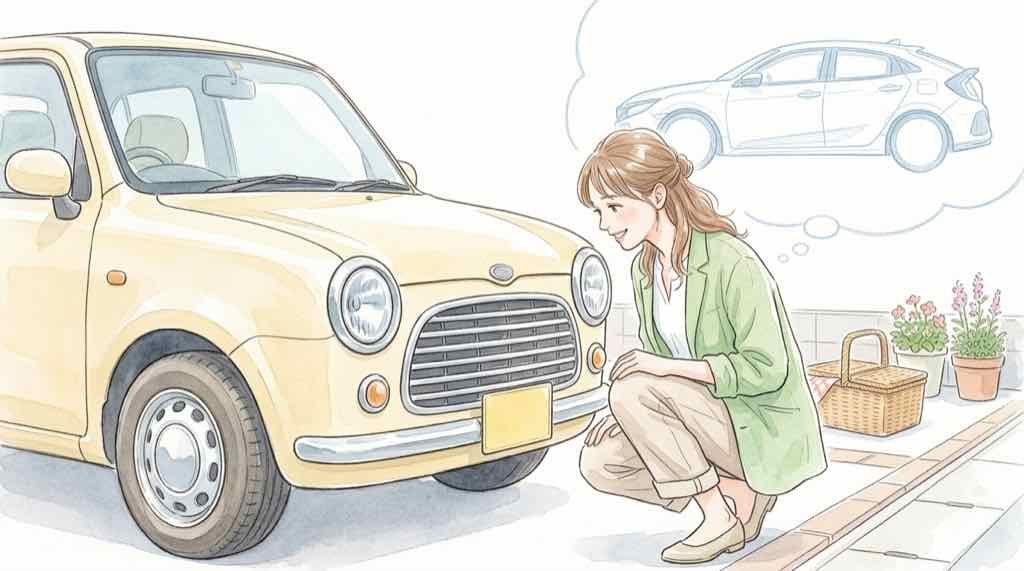 M55 ベース車 シビックの中身を調べるイメージ