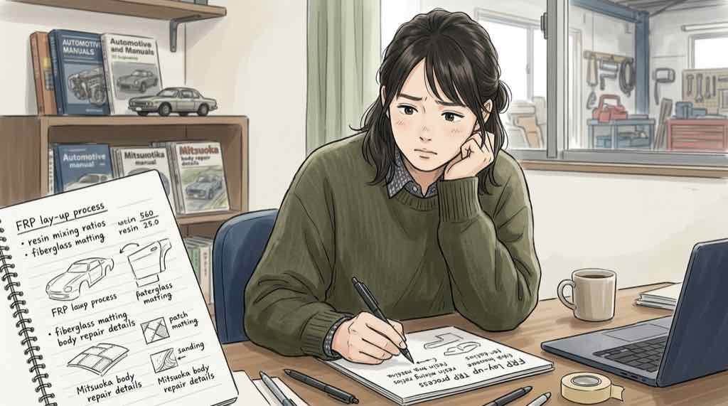 光岡自動車とシビックの5年間の維持費差を比較して考えるちこのイラスト