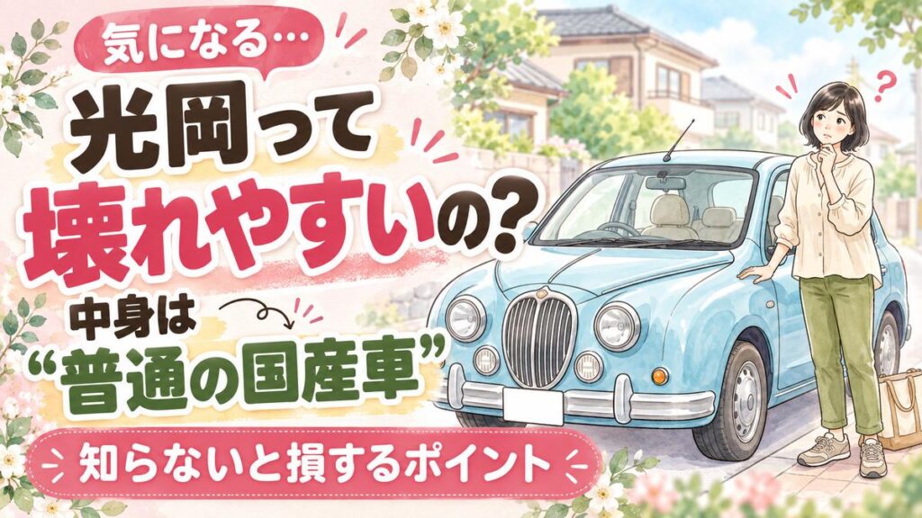 光岡 壊れやすいと感じる不安を解消するイラスト