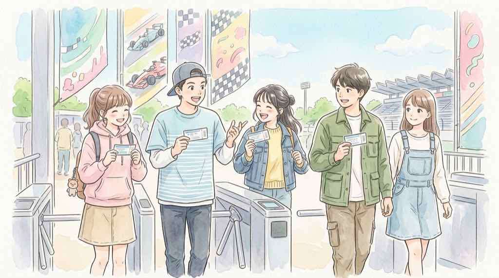 16-23 ZERO円パスで入場する若者たちの様子