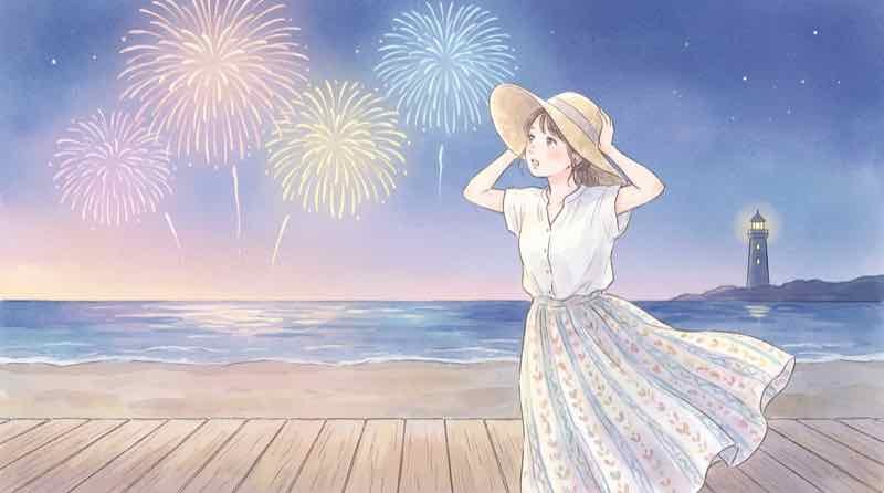 大洗海上花火大会2026を無料で見る方法を調べる様子