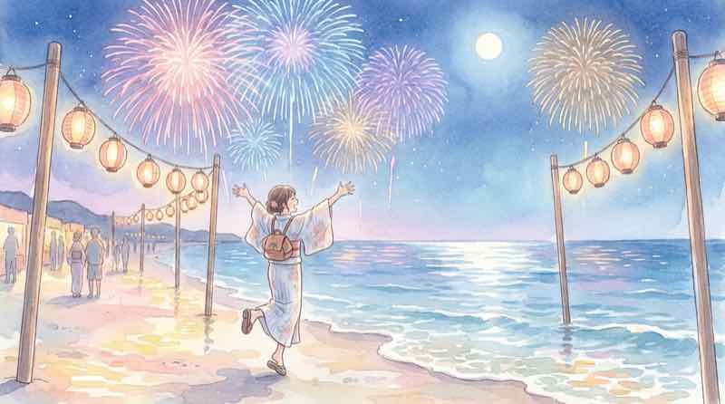 大洗海上花火大会2026の開催概要と夜空の花火