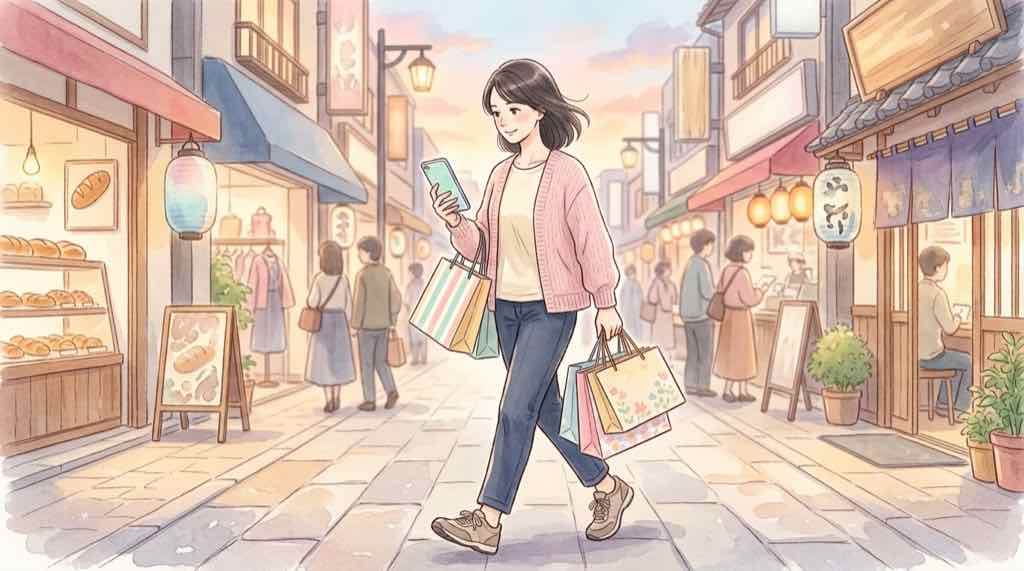 ポケカ30周年 どこで売ってる コンビニを探す女性のイラスト