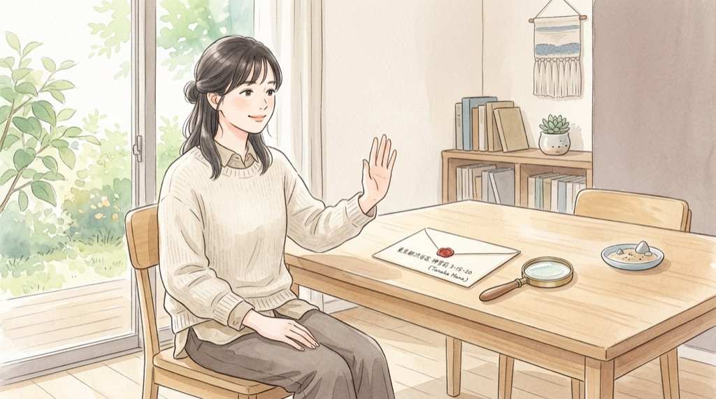 不審な連絡に気づいて落ち着いて対処する行動のイメージ
