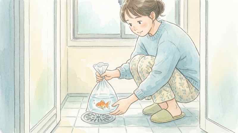 止水板だけでは防げない排水口逆流のイメージ