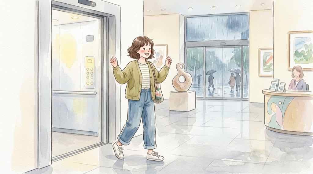 東京駅直結の屋内お出かけスポットのイラスト
