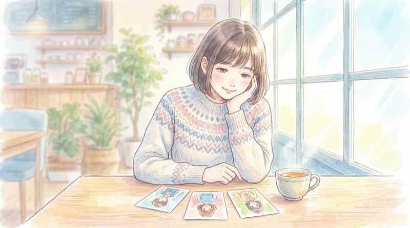 Suicaの新キャラクター候補3案の投票ページをタブレットで見比べる女性