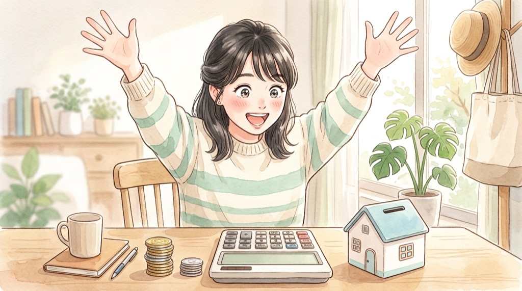定期借地権マンションの価格差3000万円で本当に得かを電卓で確かめるイメージ