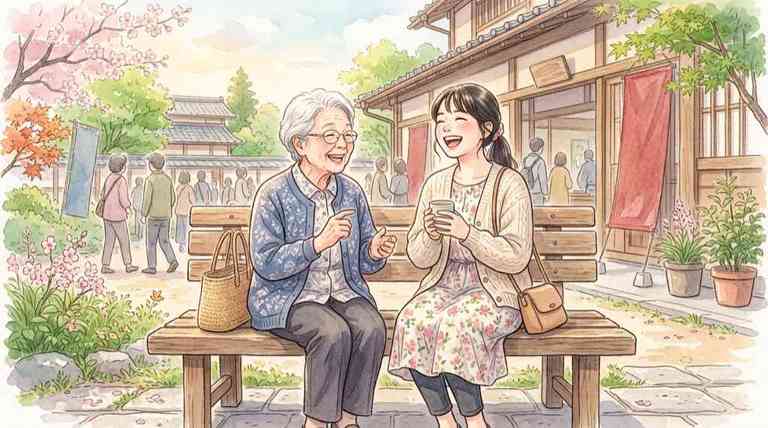 徹子の部屋50周年展の豆知識を楽しそうに話す女性