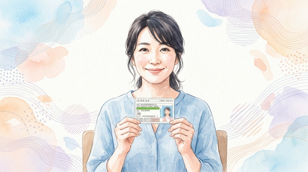 タイムズカー情報漏洩 何をすべきか整理している落ち着いた雰囲気の女性のイラスト