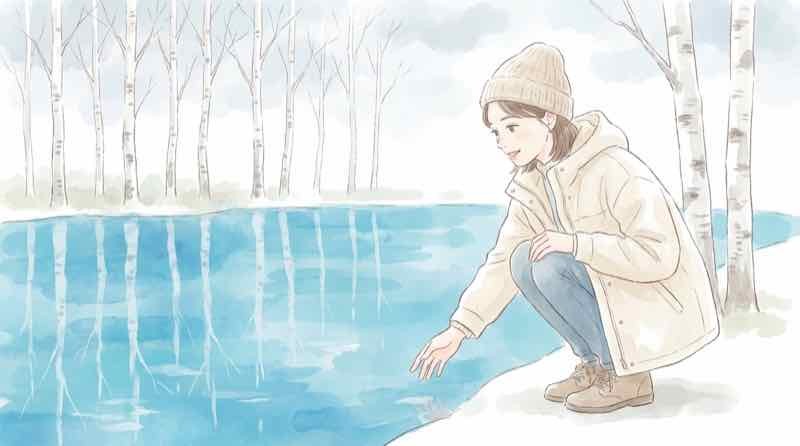 美瑛の丘を旅する人のイメージ