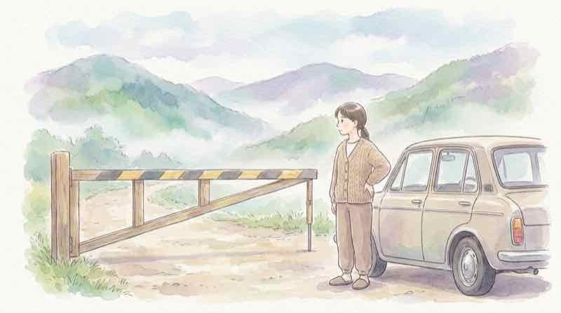 車のフロントガラスと空を見上げる様子をイメージした風景