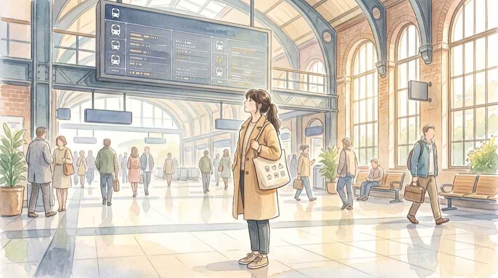 東京メトロ 情報漏洩の発表を見て駅で立ち止まる女性