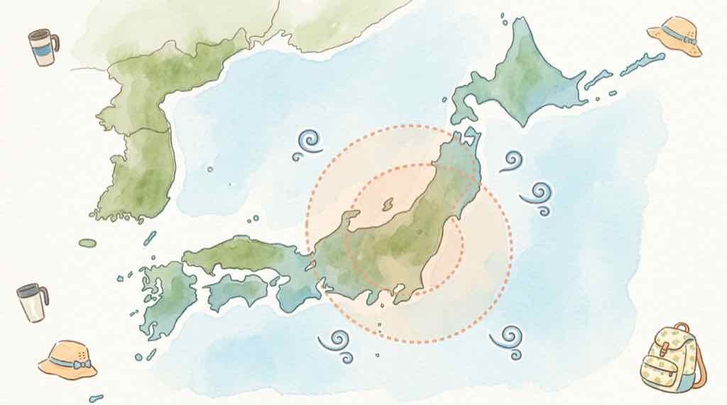台風26号の進路予想がバラバラな理由を説明する図解