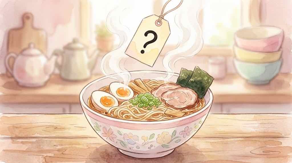 山岡家 値上げ 2026年10月に対象ブランドを整理する女性のイラスト
