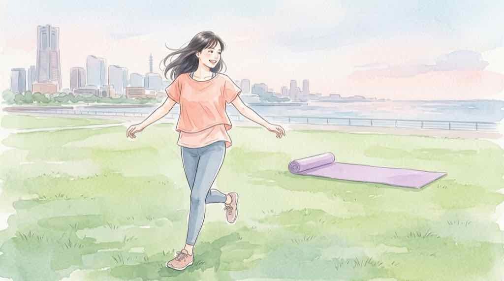 ヨガフェスタ横浜2026を無料で楽しむ初心者女性のイメージ
