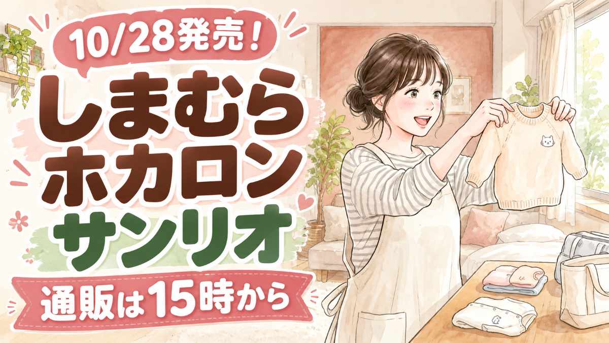 しまむらホカロンサンリオの発売日と通販15時開始を知らせるベビー服とガールズ服