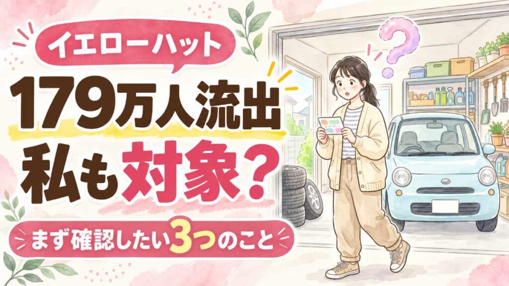 イエローハット情報漏洩の第2報で自分は対象か確認する女性
