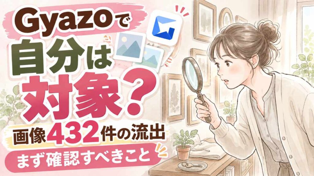 Gyazo情報漏洩で自分は対象かを確認するための女性のイラスト