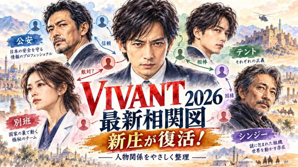 VIVANT 相関図 2026の最新版|新庄の復活と4勢力の関係を整理