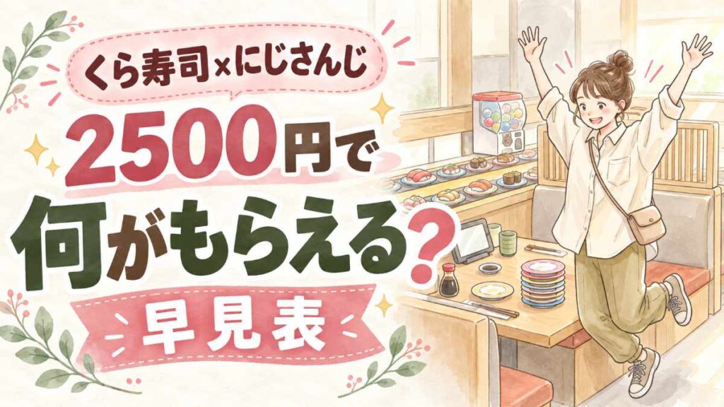 くら寿司 にじさんじ 2026のコラボ開催を楽しみにする女性