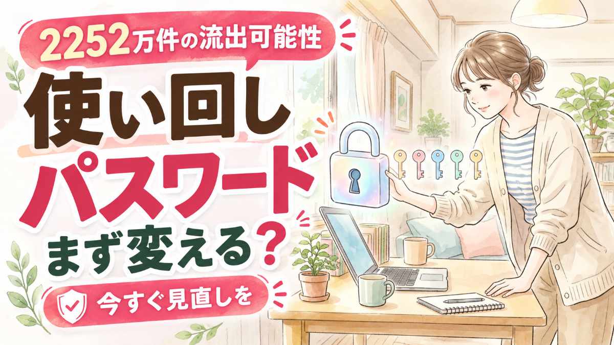 ソースネクスト情報漏洩の自分は対象かを確認する方法を示したアイキャッチ