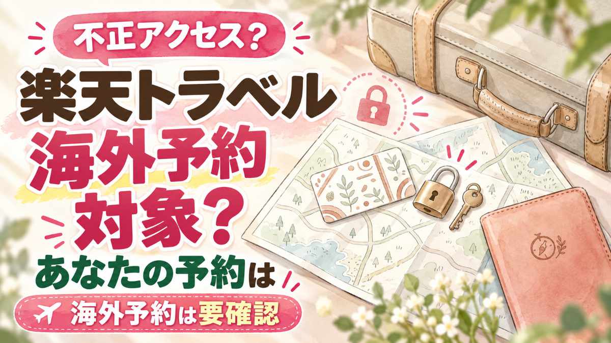 楽天トラベル不正アクセスの対象者確認とよくある質問をまとめた解説イラスト