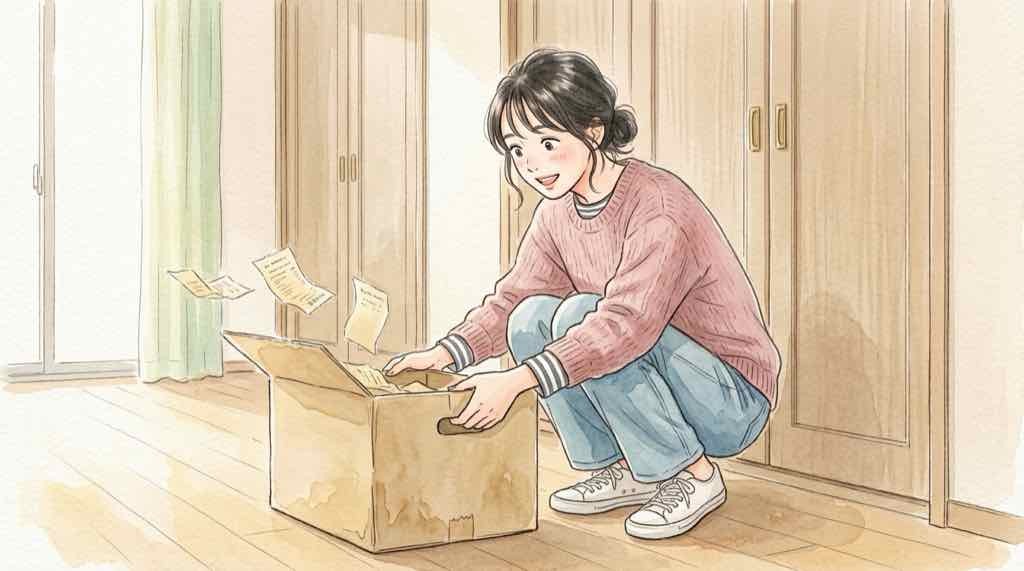 退会済みでも届いたアバハウス情報漏洩のお知らせメールを見る女性