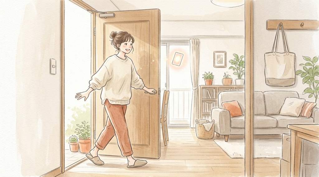 Androidのマイナンバーカードが開始、何が変わったかを説明するスマホとカードの水彩イラスト