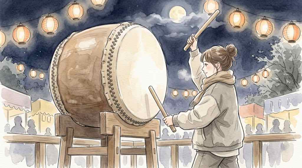 浅草 酉の市 2026の日程を確認する女性と熊手のイラスト