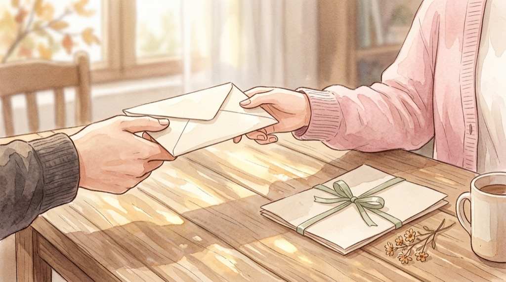 園遊会 招待される条件 を示す、推薦状と招待状の封筒のイラスト