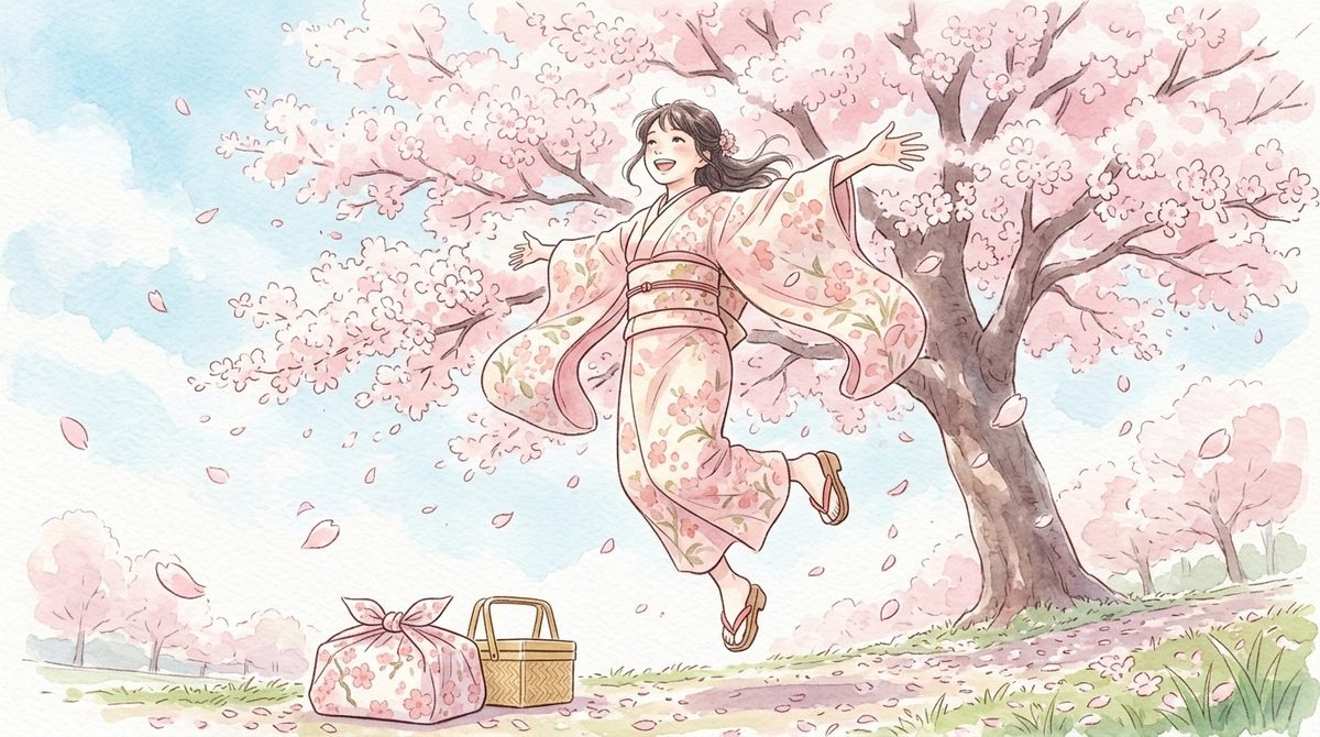ブラッサム オープニングでなぜ踊る?着物姿の珠が桜の下で笑顔で舞う朝ドラのタイトル映像
