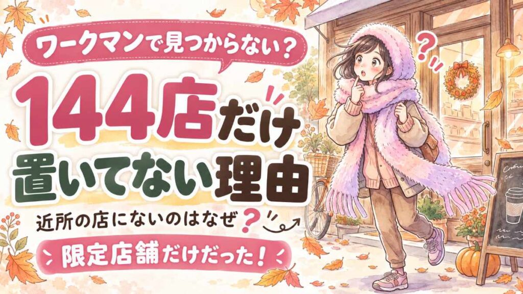 ワークマン サンリオ どこで買えるかを探す女性の水彩イラスト
