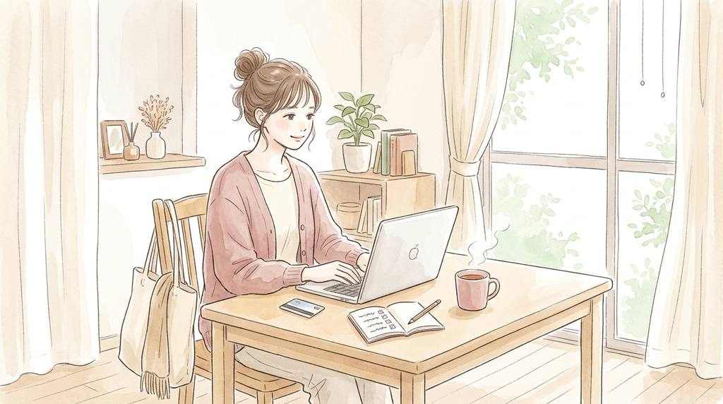 ちいかわマーケットで買う前の準備をするオンライン購入のイメージ