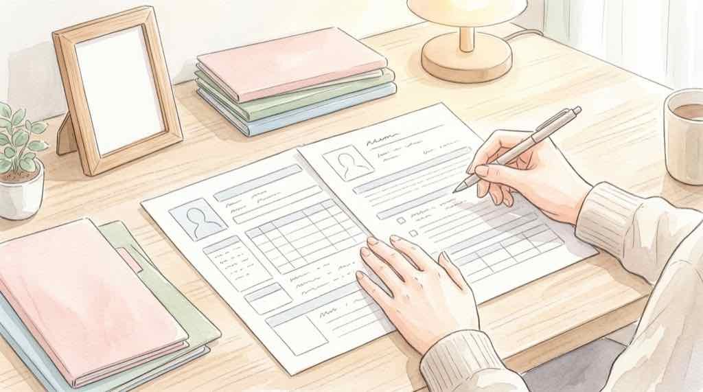 ココナラ情報漏洩の履歴書・職務経歴書の書類を確認するイメージ