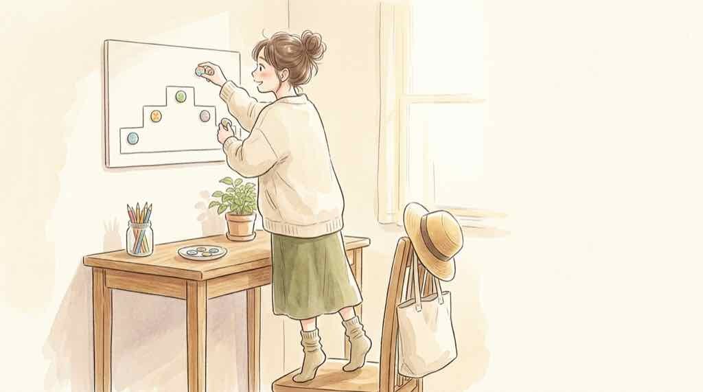 CORTIS 人気順を表すイメージ、5人のシルエットが並ぶ水彩イラスト