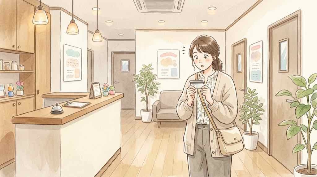 第一興商の情報漏洩で自分が対象かを確認して対策する女性のイラスト